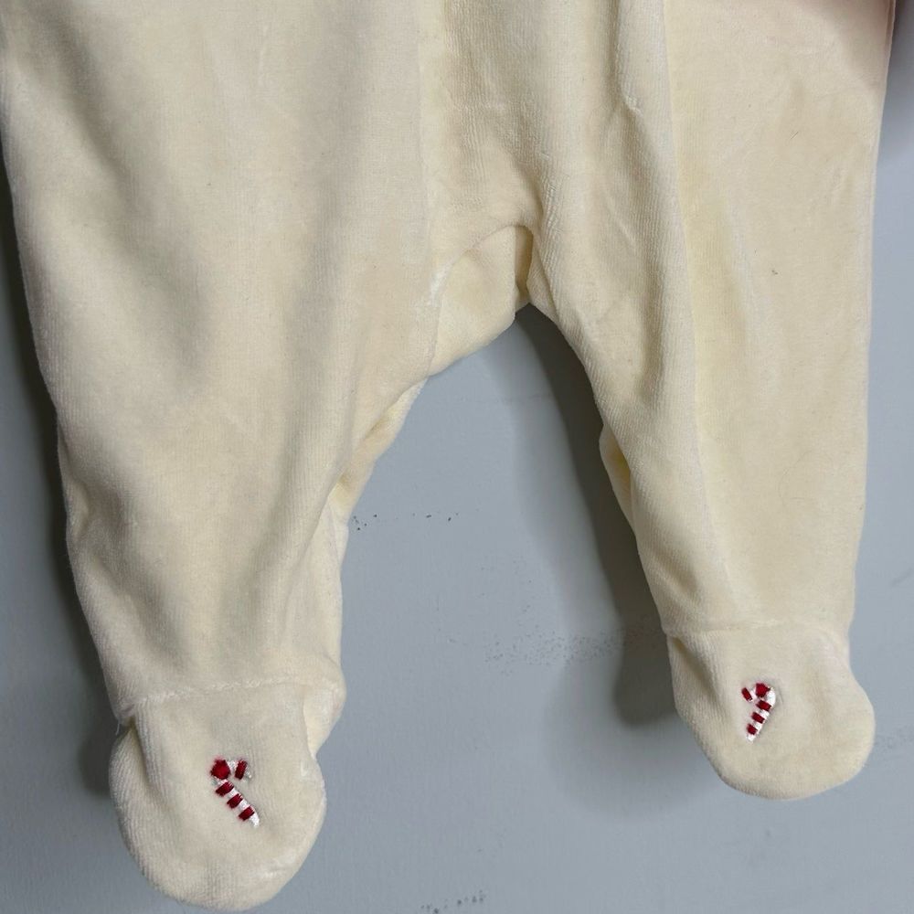 Vintage 2004 Christmas Gingerbread Velour Baby 1 Piece & Stocking Size 0-3M NEW - Picture 5 of 11